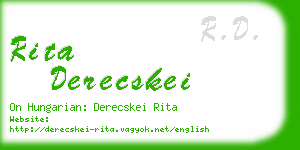 rita derecskei business card